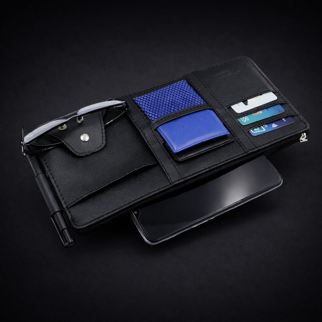 Car Sun Visor Organizer & Storage Pouch