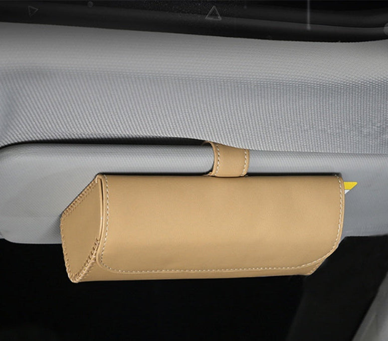 Sun Visor Glasses Organizer (Leather Case)