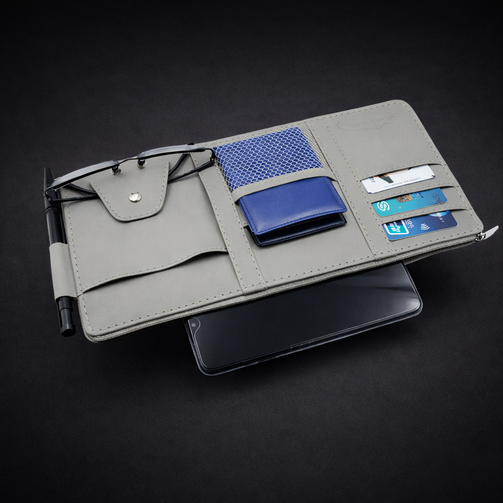 Car Sun Visor Organizer & Storage Pouch