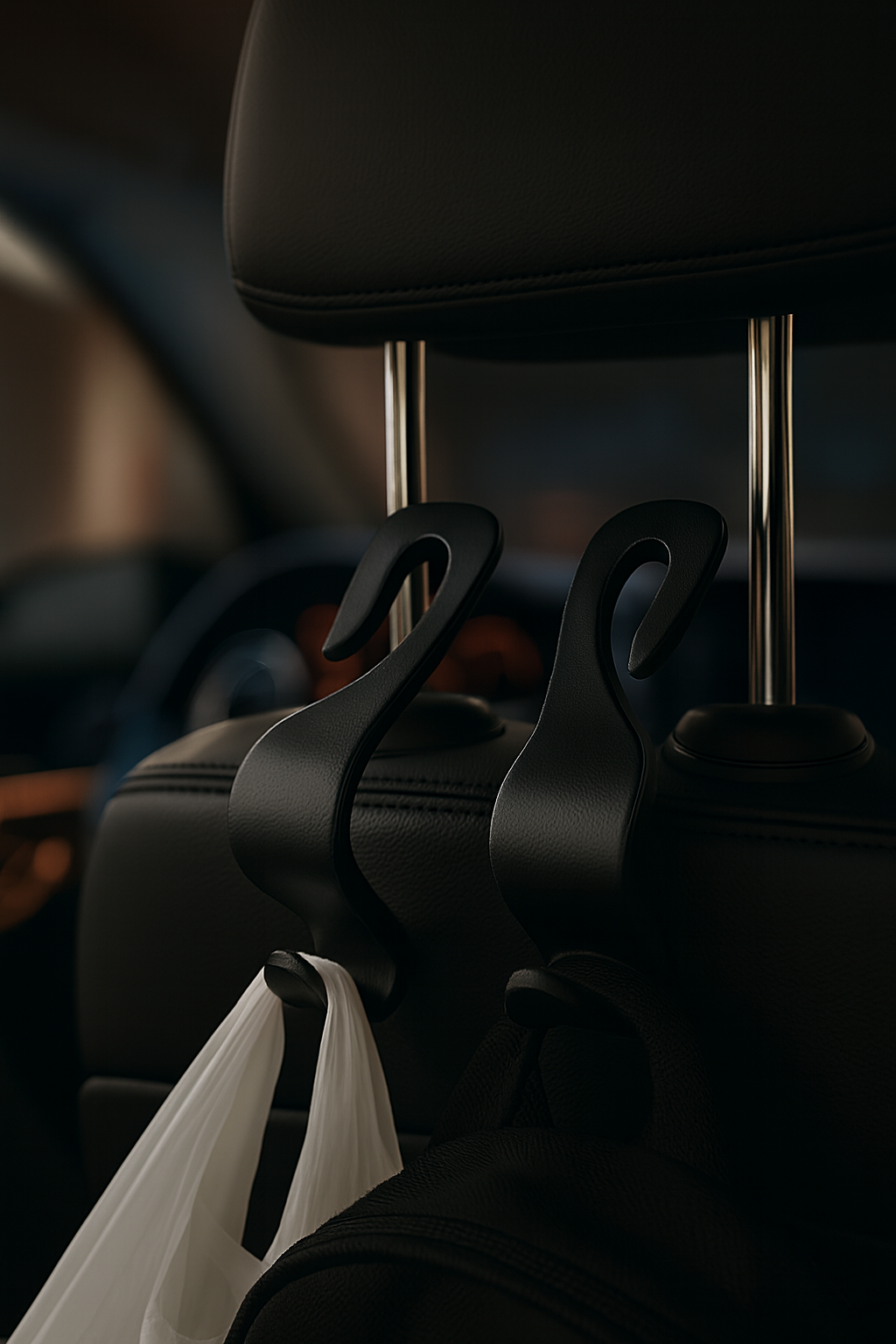 Universal Car Headrest Storage Hooks – 2 Pack